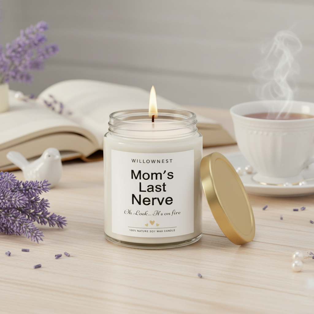 WILLOWNEST - Mom's Last Nerve Lavender Aromatic Candle - Ảnh 3