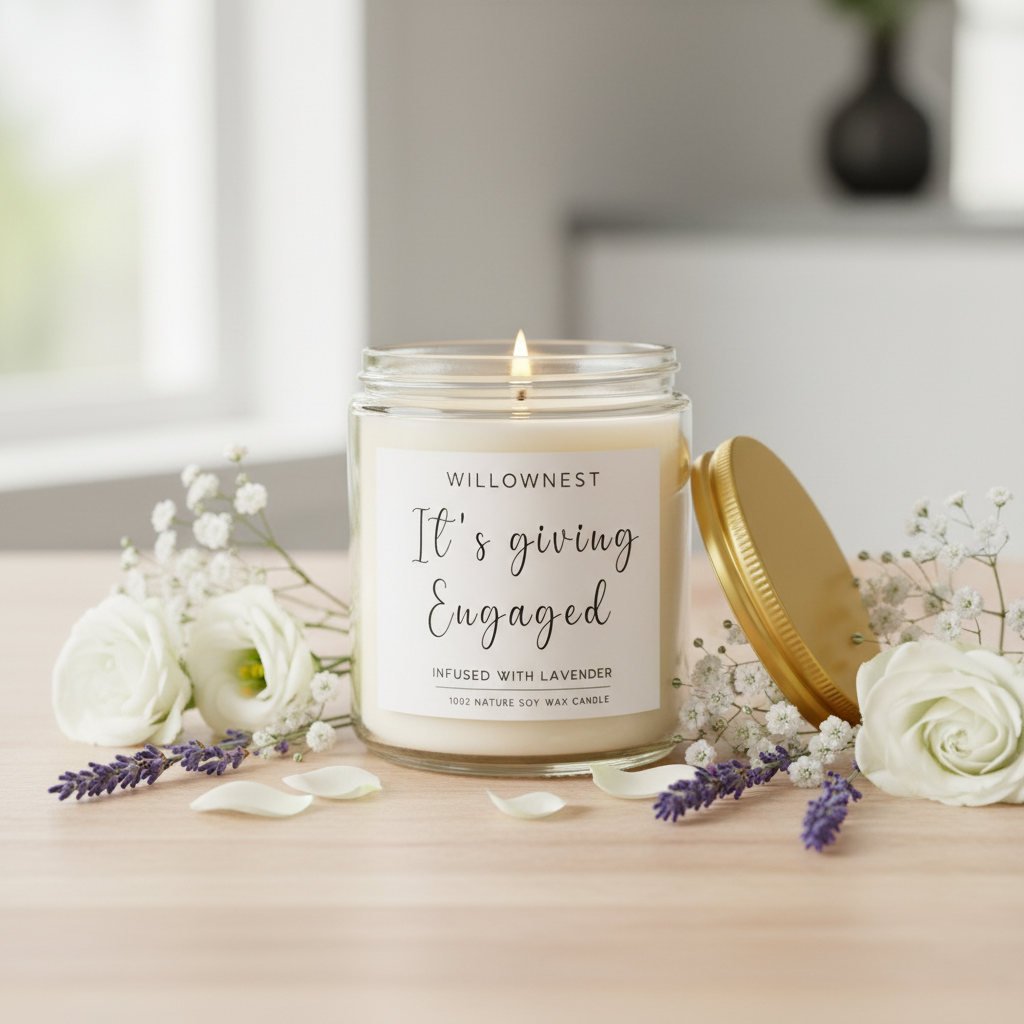 WILLOWNEST - It's Giving Engaged Lavender Aromatic Candle - Ảnh 6