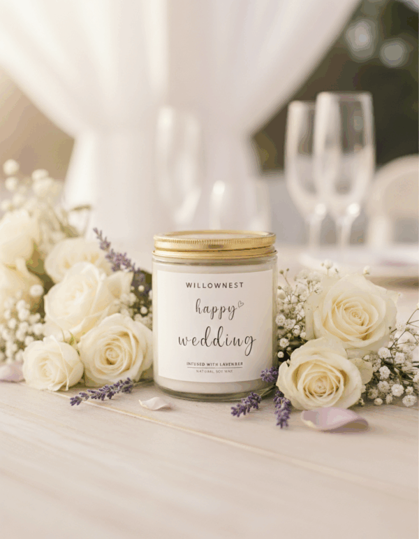 WILLOWNEST - Happy Wedding Lavender Aromatic Candle - Ảnh 2
